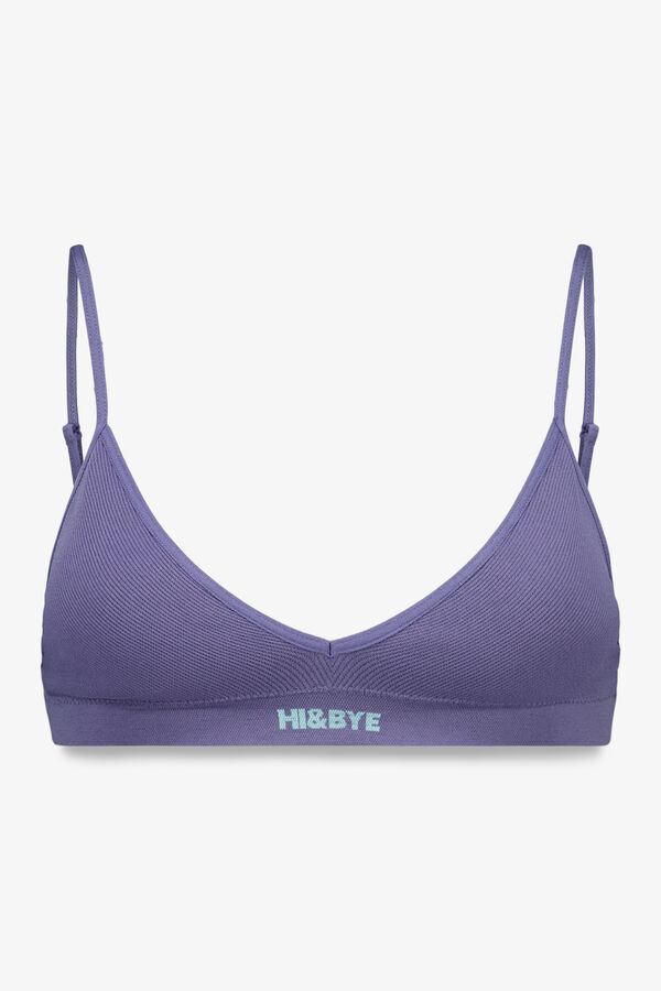HI&BYE Soutien triangular azul sem costura  azul