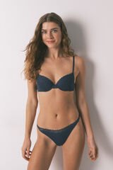 Women'secret Plave tanga gaćice sa čipka kai&scaron;em Plava