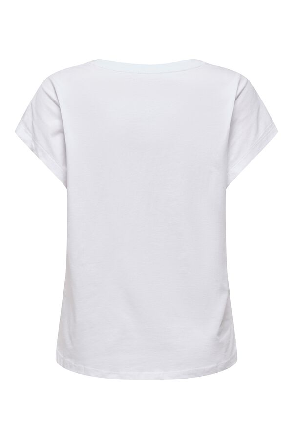 Only Play Camiseta algod&oacute;n org&aacute;nico manga corta. blanco