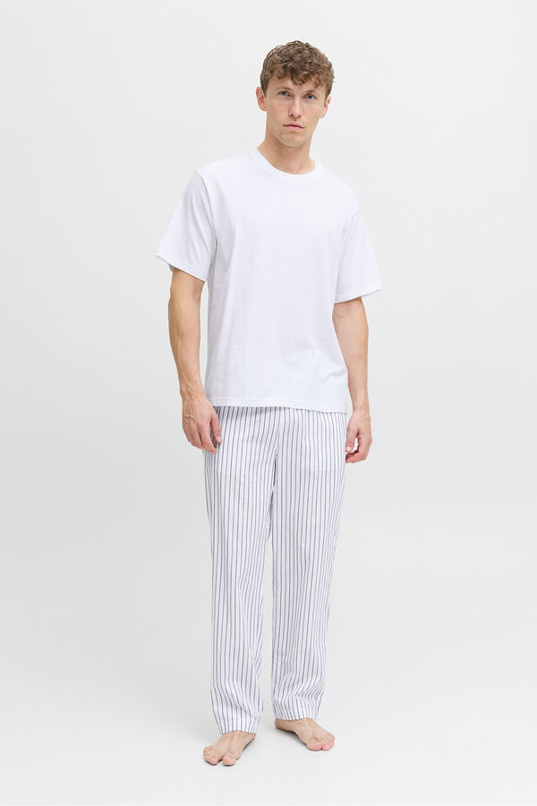 Jack & Jones Conjunto pijama pantal&oacute;n largo rayas blanco