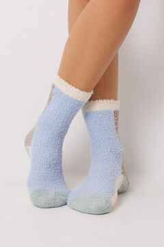 Women'secret Calcetines pelo azul y verde azul