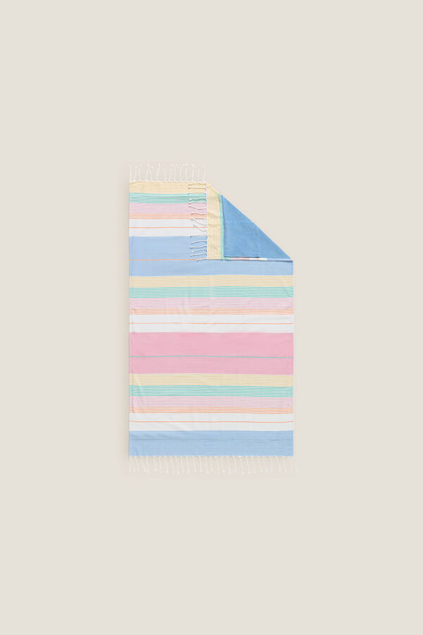 Textura Toalla Playa Rayas Rizo &Oacute; 2X2 printed