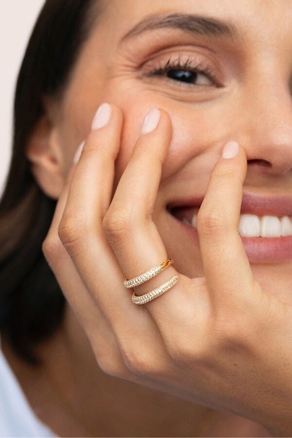 Singularu Anillo Doble Scarlett Ba&ntilde;o Oro amarillo