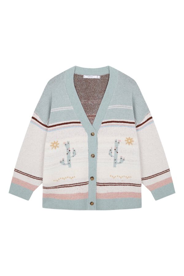 Women'secret Kratki pleteni kardigan kućni ogrtač Print