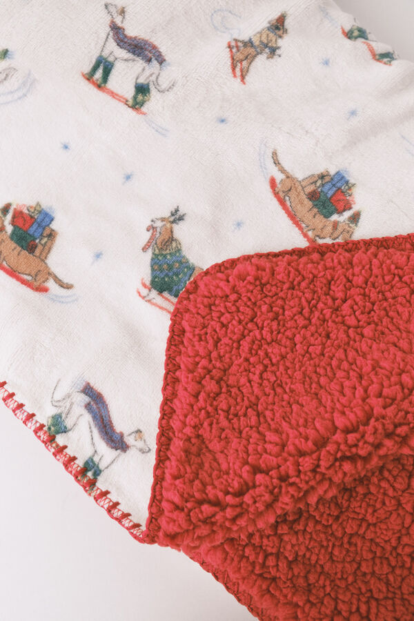 Women'secret Flis ćebe isa motivom psa Print