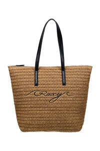 Roxy Mala de r&aacute;fia de praia com al&ccedil;as e texto