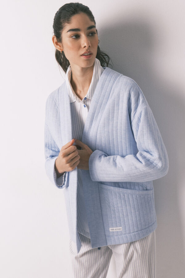 Women'secret Plav &scaron;tepani kratak kućni ogrtač Print