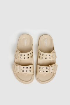 Pepe Jeans Sandalia doble tira tachas