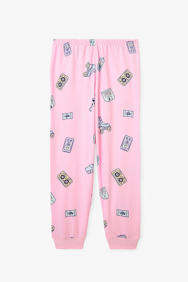 Penti Girls Retro Toy Patterned Cotton Long Sleeve 2-Piece Pajama Set printed