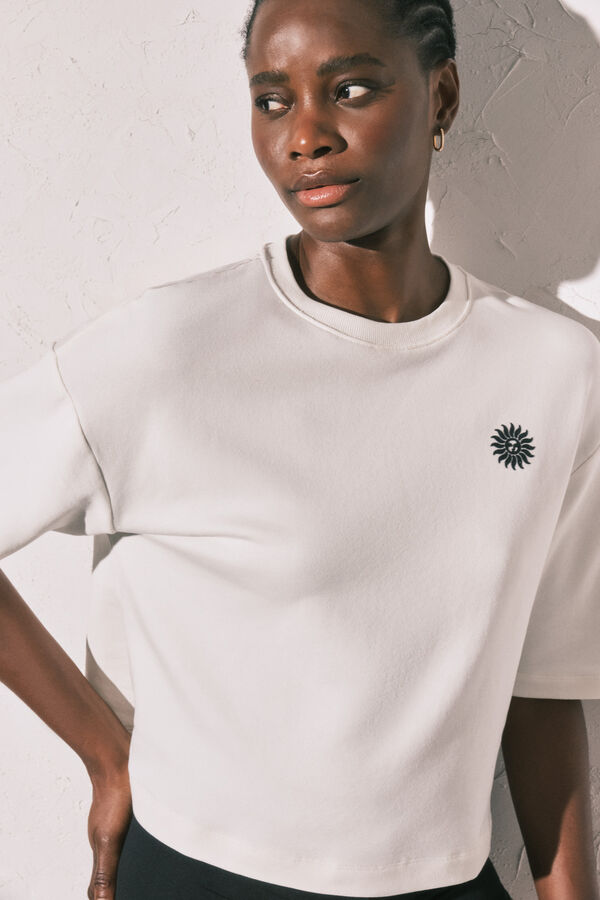 Women'secret Beli duks sa printom "Club del Mar" Bež