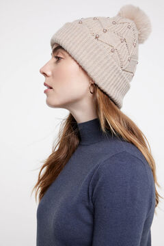 Pieces Gorro de punto con pomp&oacute;n verde