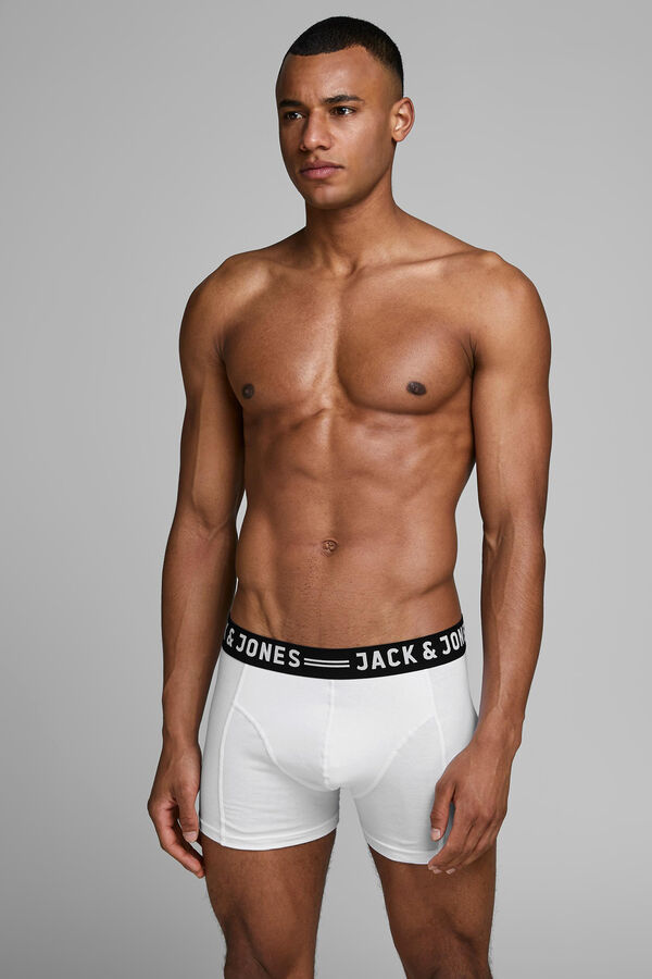 Jack & Jones Contrast logo boxer feh&eacute;r