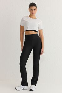 Trendyol Leggings desportivos flare cintura alta