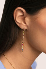 Singularu Pendientes Long Iris Colors Ba&ntilde;o Oro amarillo