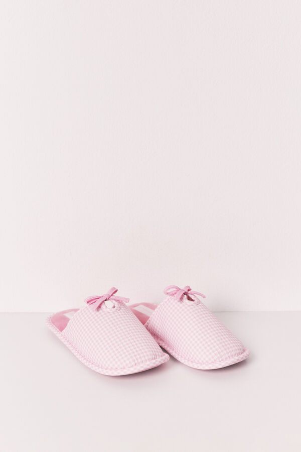 Women'secret Roze Vichy sobne papuče sa ma&scaron;nom Roze