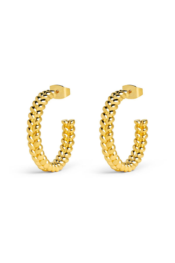 Womensecret Cord gold-plated hoop earrings imprimé