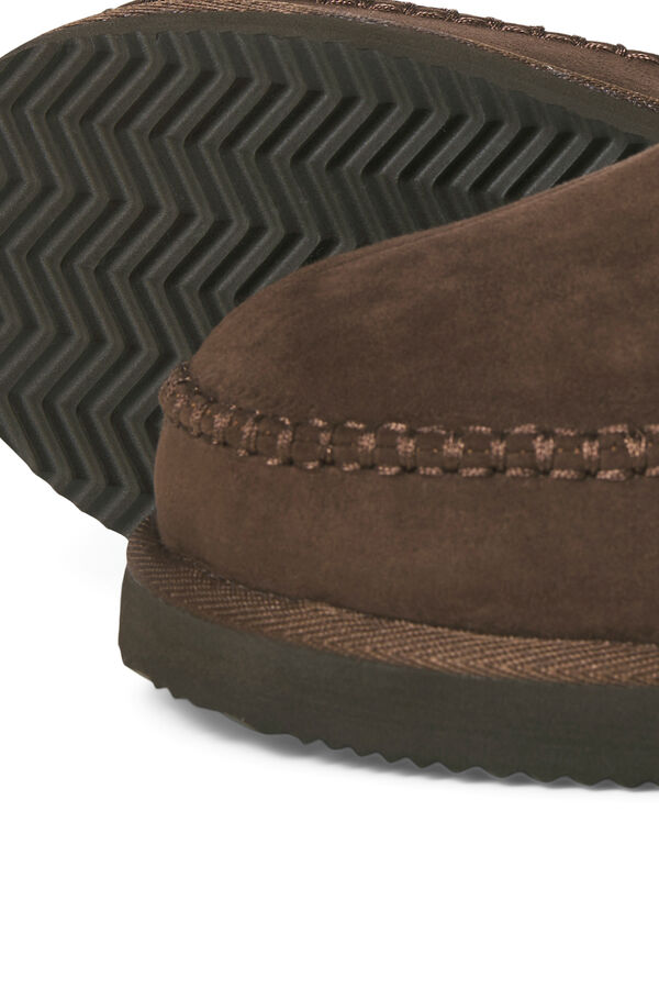 Jack & Jones Mule slippers with sheepskin Braon
