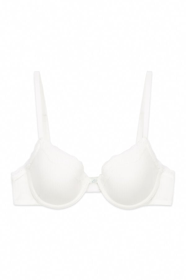 Women'secret Beli klasični grudnjak sa punjenjem od pamuka BEAUTIFUL Bela
