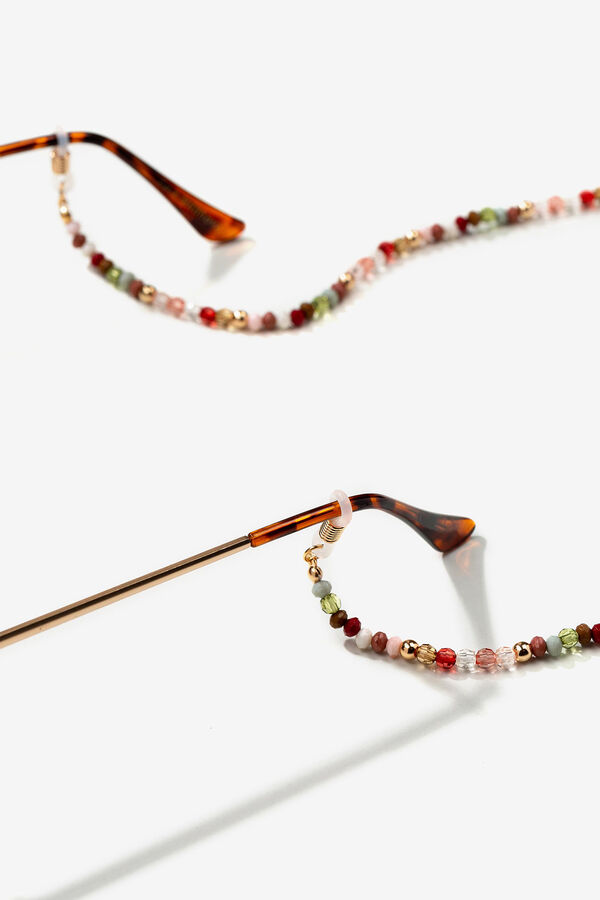 Vilanova Corrente para &oacute;culos com detalhes de cores vermelho