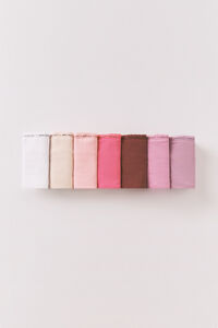 Women'secret Roze pamučne 7-delne tanga gaćice