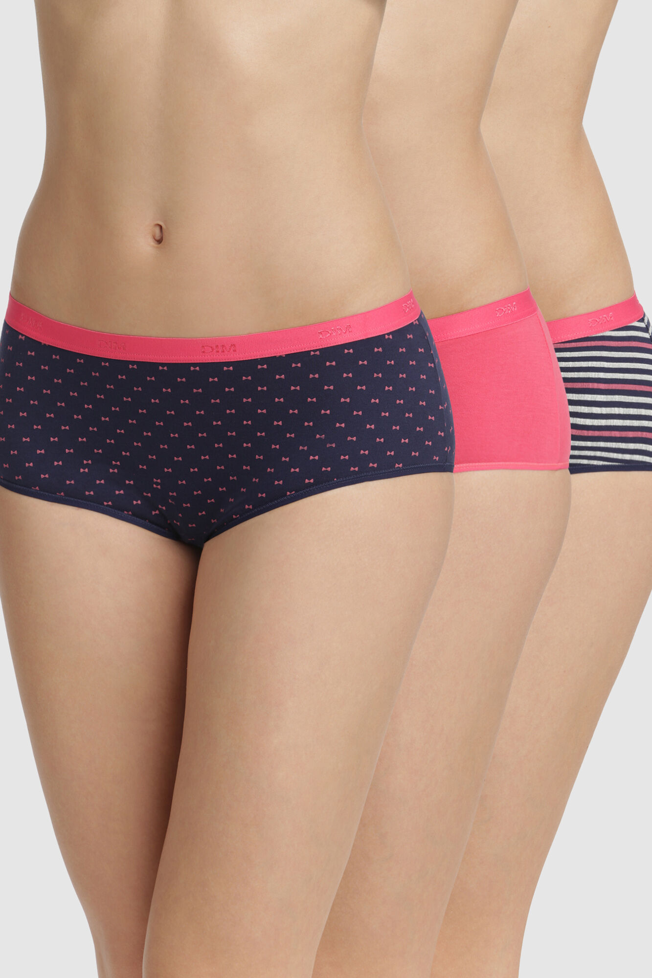 DIM Pack 3 bragas culotte Pockets Coton