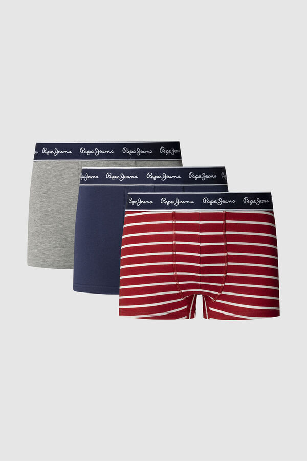 Pepe Jeans 3 pack stretch cotton boxers red