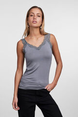 Pieces Top lencero tirantes gris