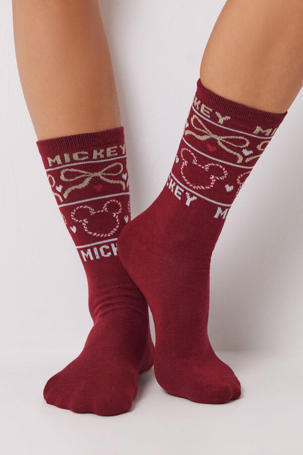 Women'secret Mickey Mouse high socks 3 pack printed