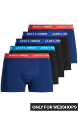 Jack & Jones Pack de 5 b&oacute;xers b&aacute;sicos azul