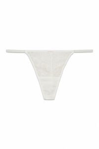HI&BYE Bele cvetne čipkaste tanga gaćice