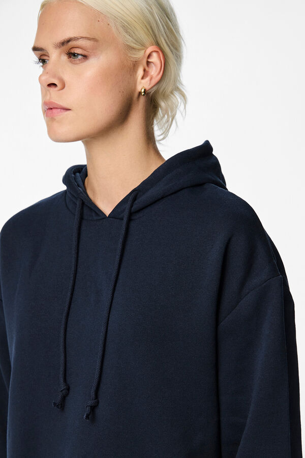 Pieces Sweatshirt com capuz azul