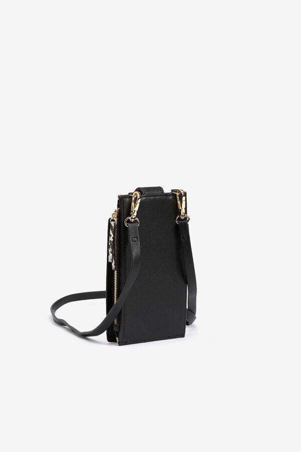 Vilanova Funda bolso para m&oacute;vil efecto piel negro