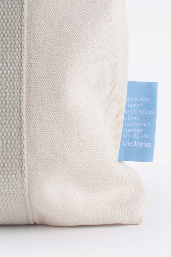 Victoria Mochila de lona bege