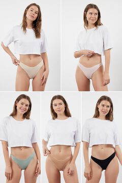 Trendyol Pack de 5 tangas canal&eacute;