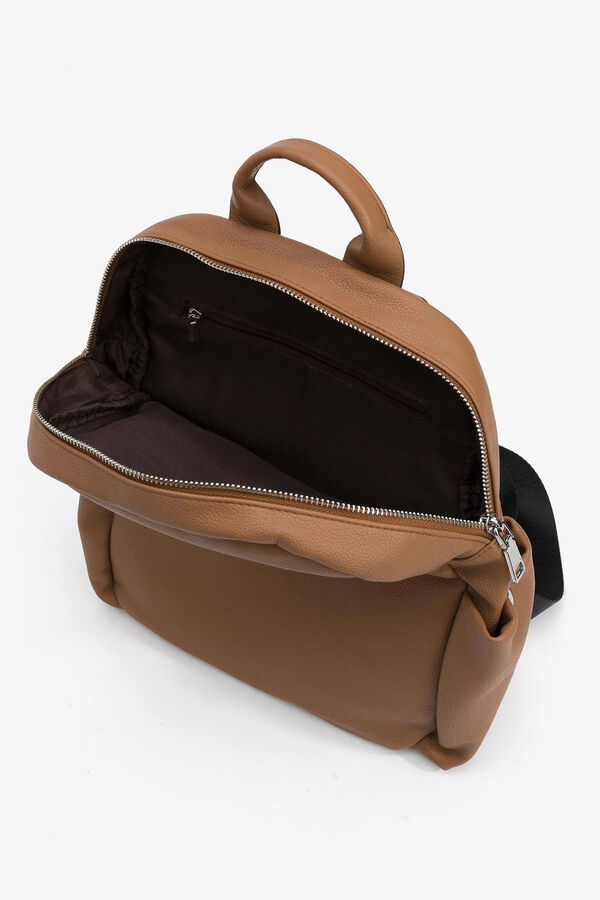 Vilanova Mochila com Al&ccedil;a de Tecido cru