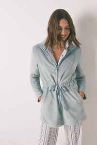 Women'secret Zelena flis flis midi kućni ogrtač