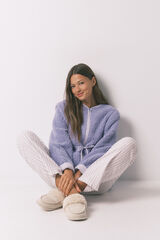 Women'secret Duge flanelske pantalone sa raznobojni pruge printom Print