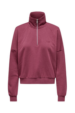 Only Play Sudadera cropped cuello alto morado/lila