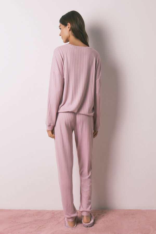 Women'secret Duga pidžama , toplo meko pleten Roze