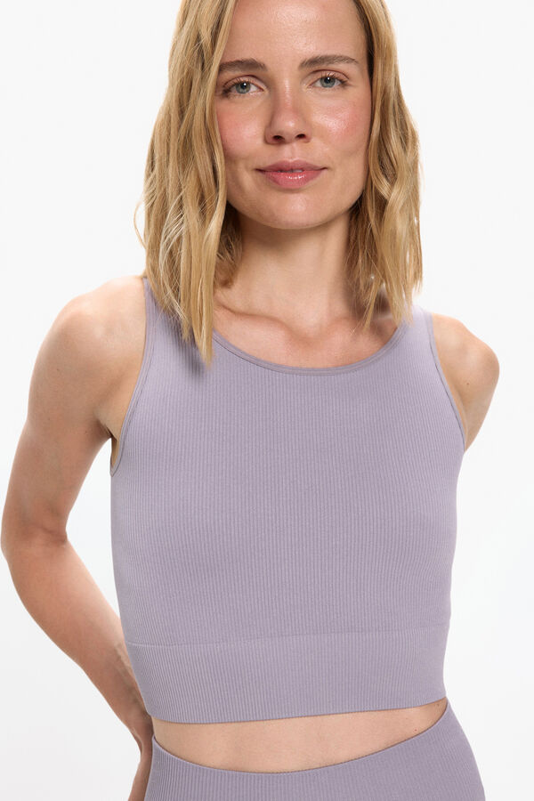 Only Play Soutien desportivo com al&ccedil;a sem costura rosa