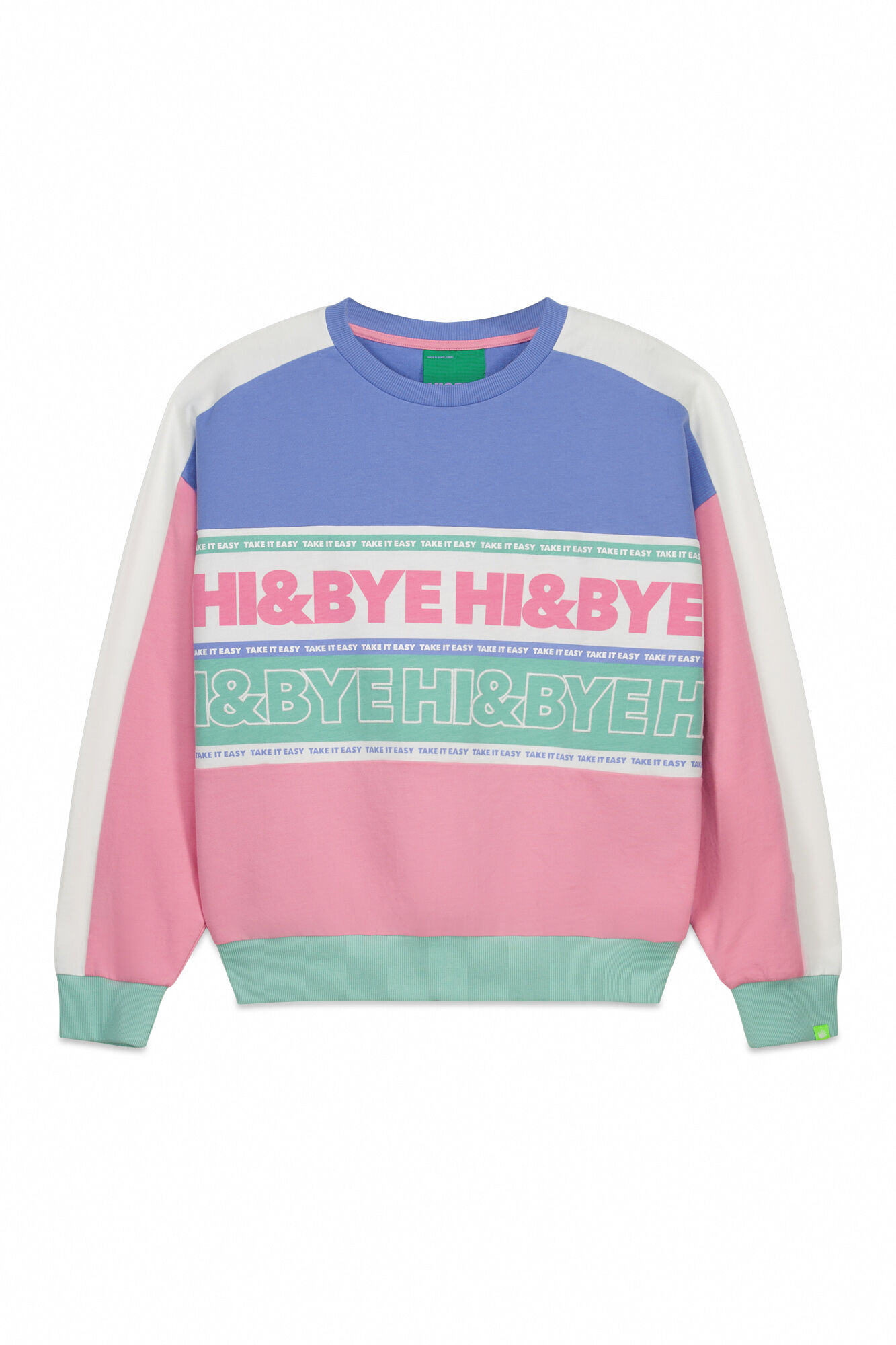 HI&BYE Pamučni color block duks