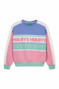 HI&BYE Pamučni color block duks