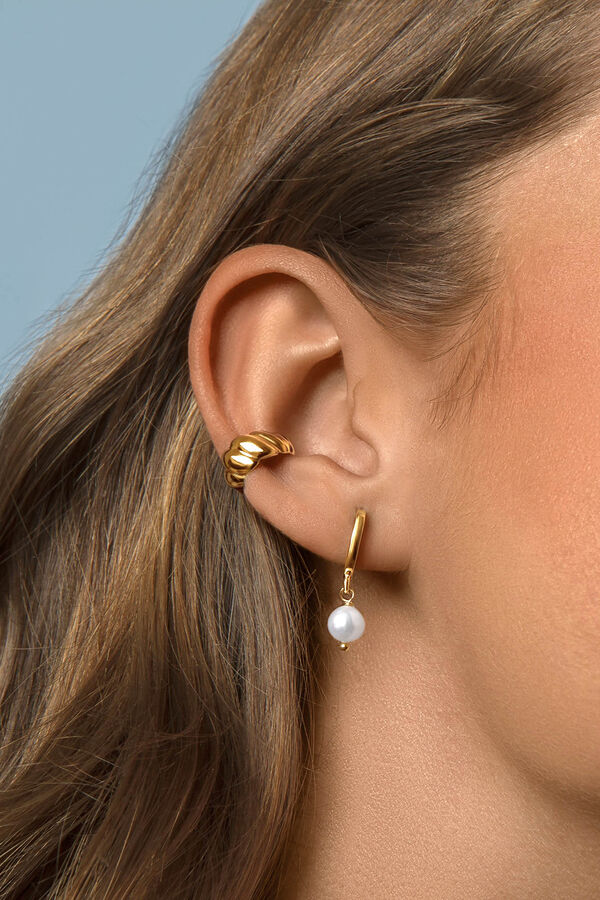 Singularu Pendientes Aro Pearl Oro printed