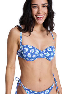 Roxy Top bikini con aros flores