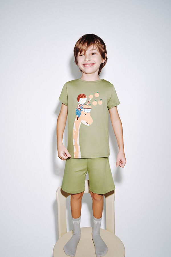 Penti Pack 2 pijamas cortos infantiles safari kaki