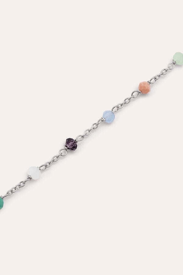 Singularu Crystals Chain Colors Silver Bracelet grey