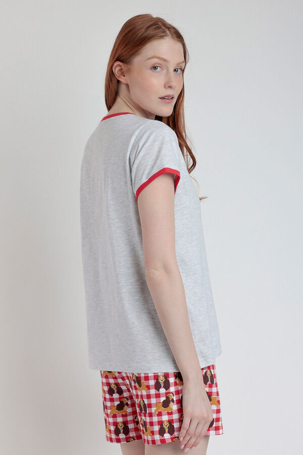 Admas Pijama curto feminino Ladynd the Tramp Disney vermelho