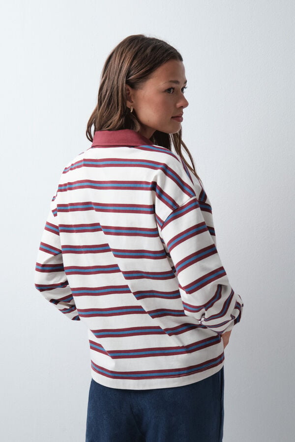 Women'secret Beli i bordo polo sa prugama Print