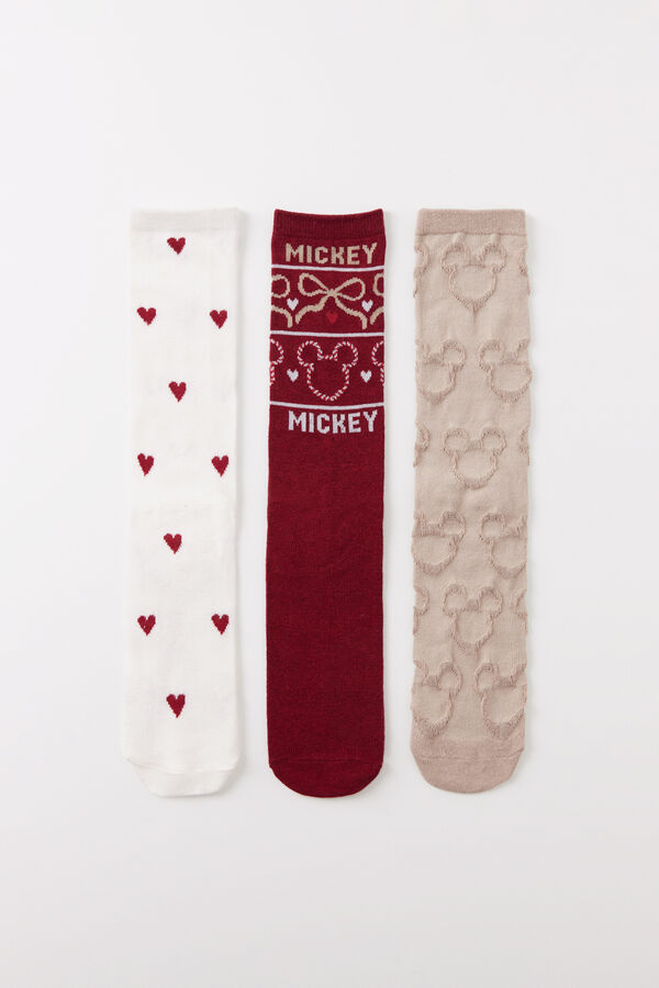 Women'secret Mickey Mouse high socks 3 pack printed