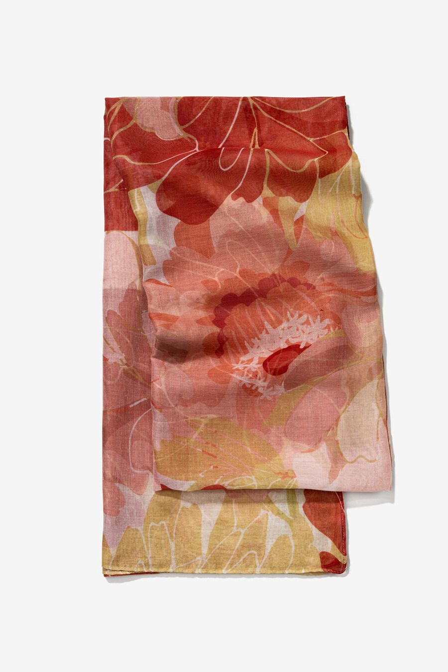 Pañuelo rectangular estampado floral
